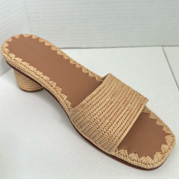 Carrie Forbes Bou Slip On Raffia Sandals Women's 38EU - Picture 3 of 9